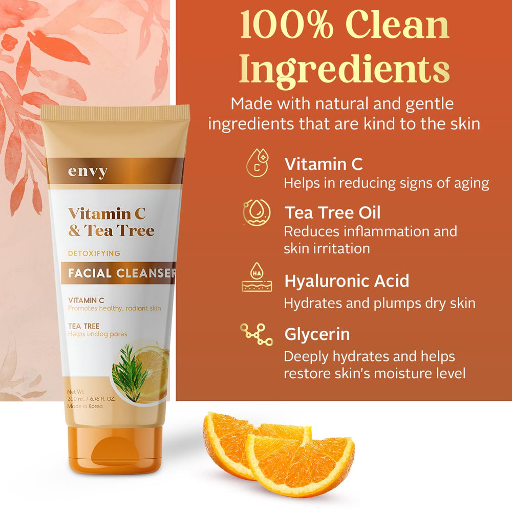 Envy cleanser being lathered in hand demonstrating easy use and quick rinsing