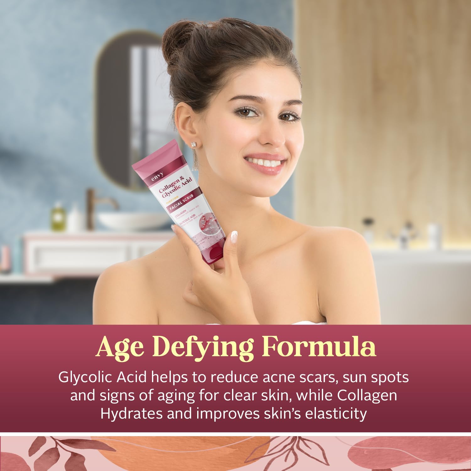 Envy scrub being applied to hand demonstrating gentle exfoliation benefit