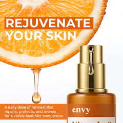 Envy dropper releasing clear serum texture demonstrating hydration benefit