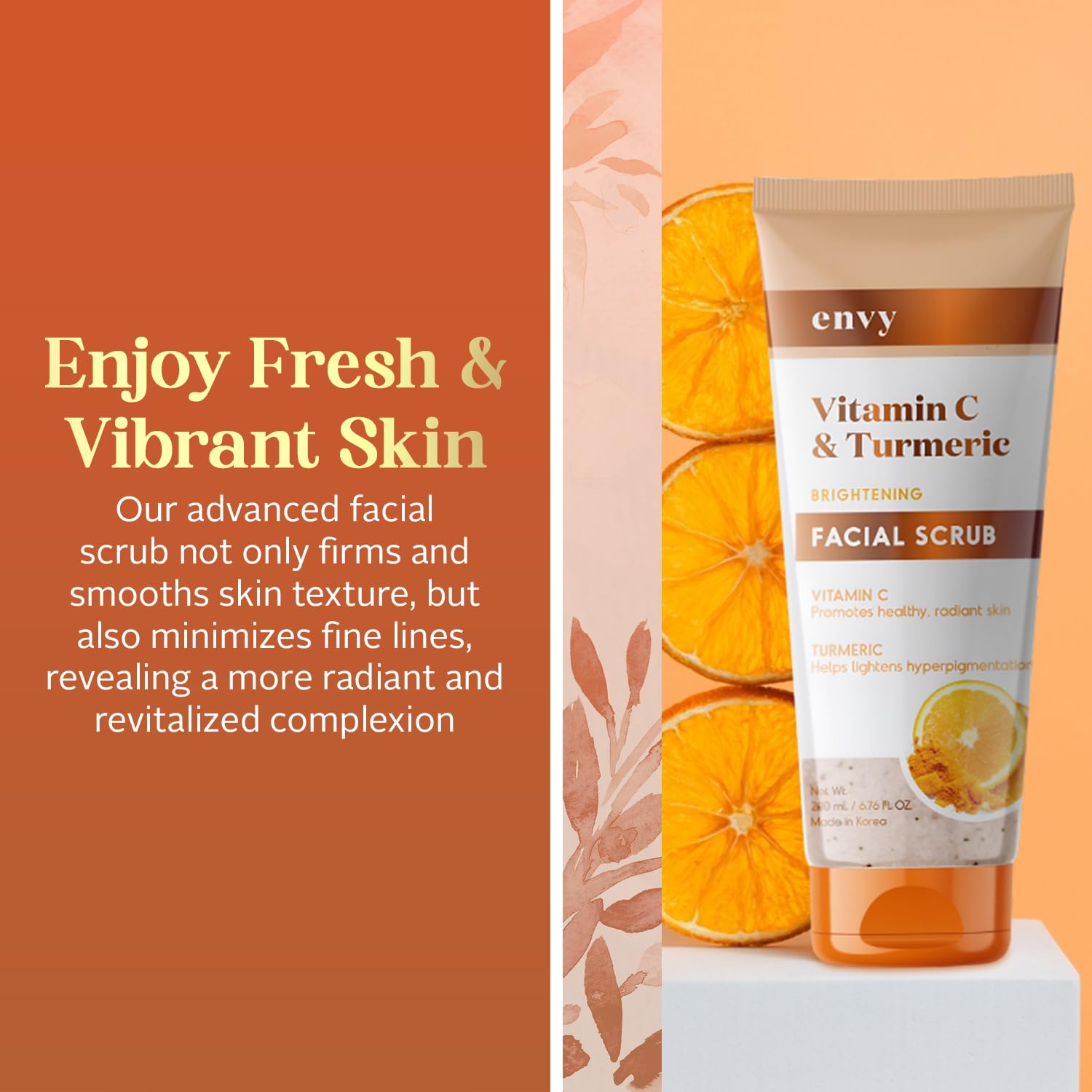 Envy scrub texture close-up revealing gentle exfoliant particles for smoothness