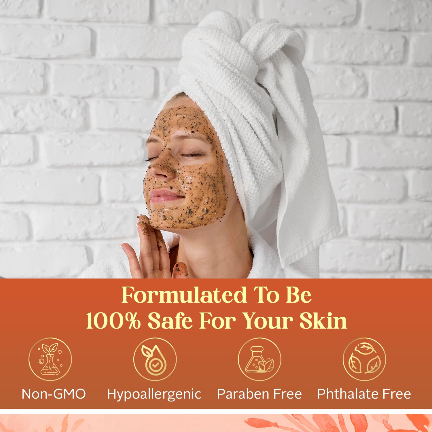 Envy applied to face in lifestyle shot demonstrating clear skin benefit