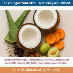 EnYounger close-up of micronized Himalayan salt crystals delivering gentle buffing