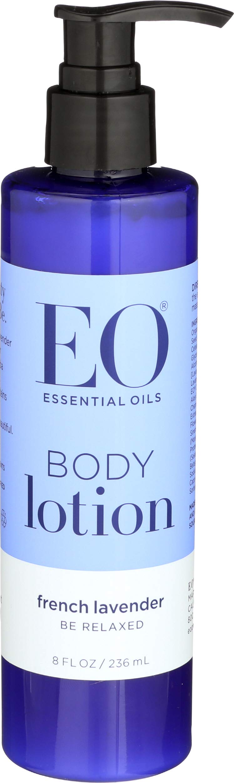 EO front bottle showing label and lavender scent benefit