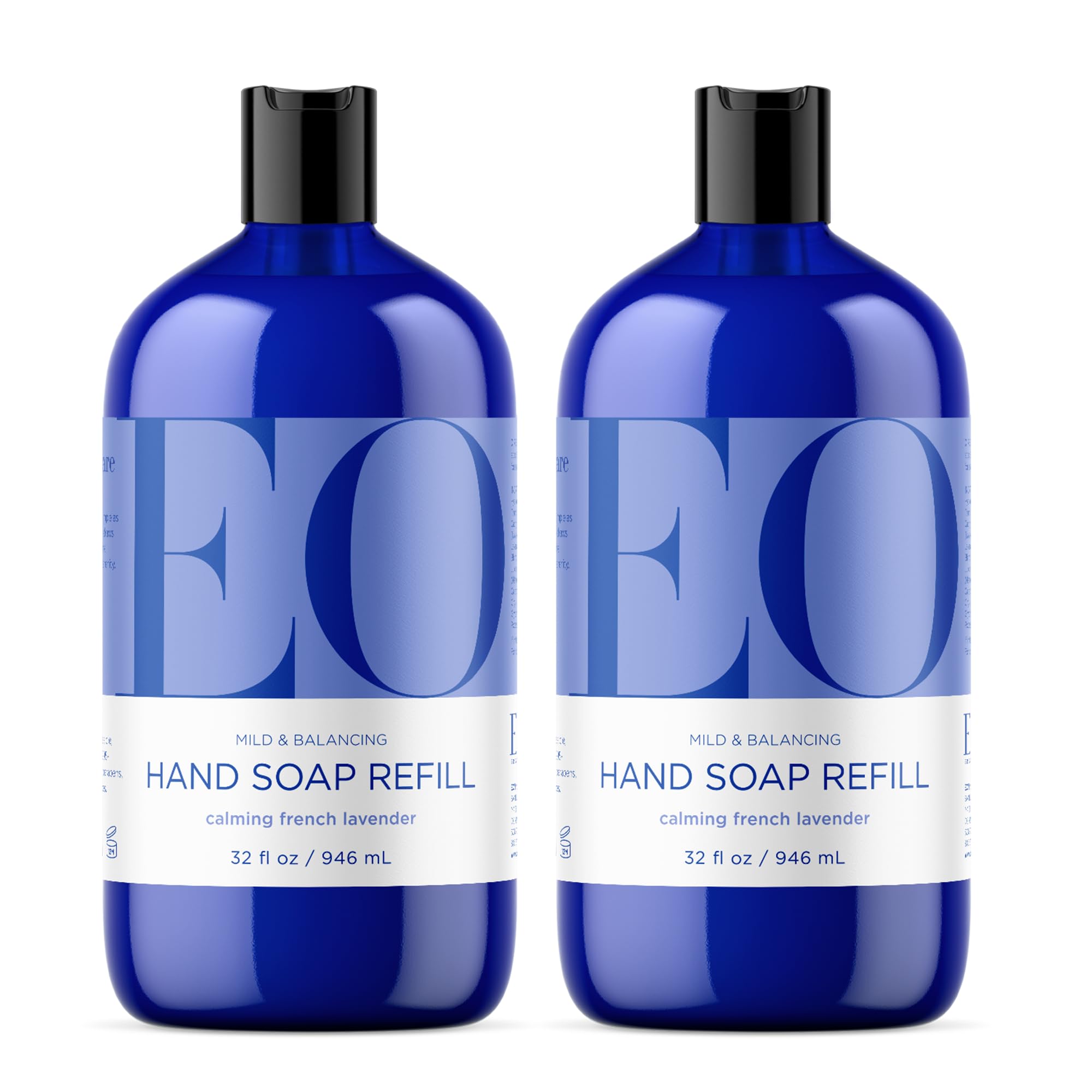 EO front packaging showing two 32oz bottles and brand clarity benefits
