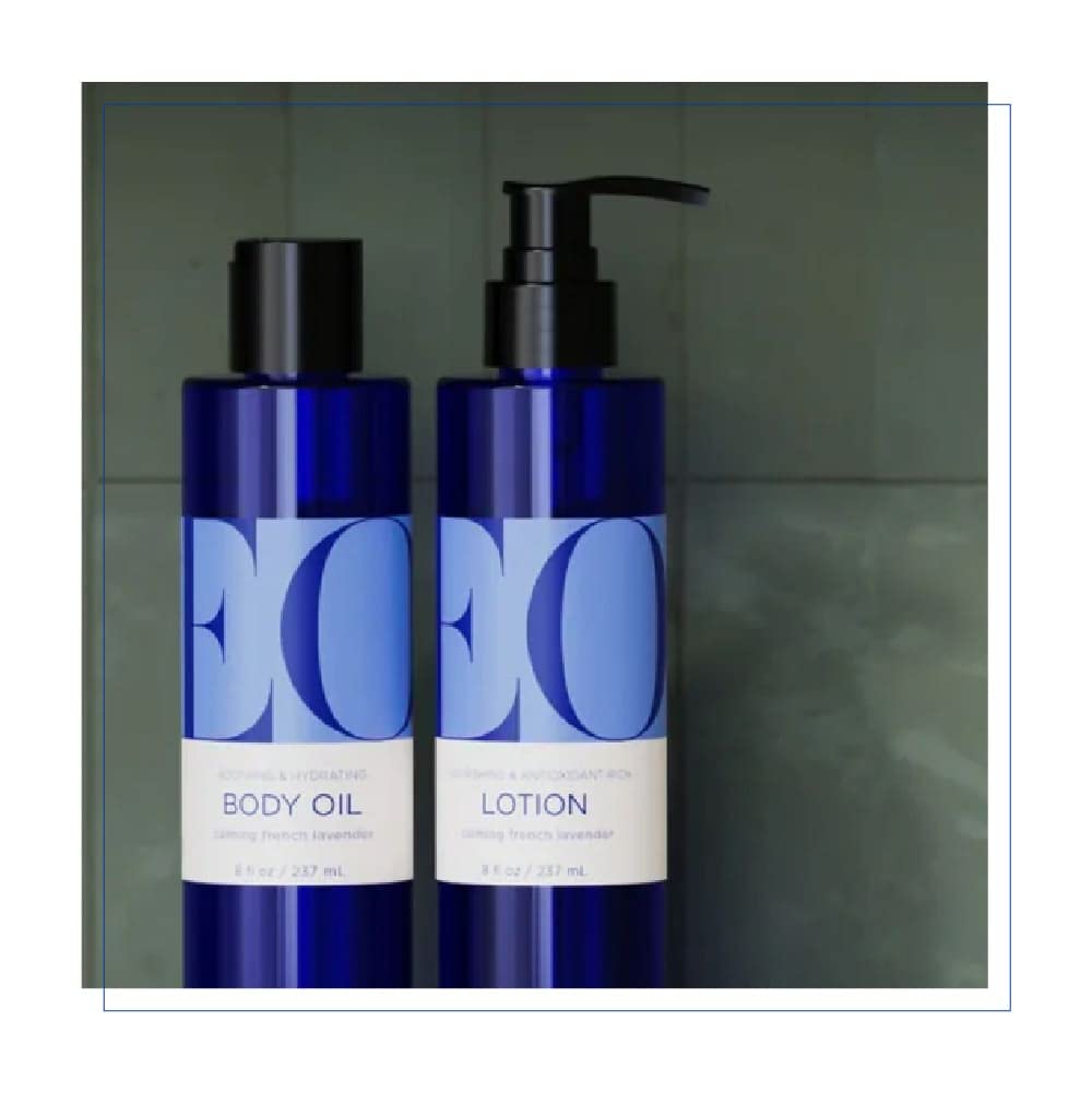 EO hands massaging oil into skin illustrating glide and relaxation