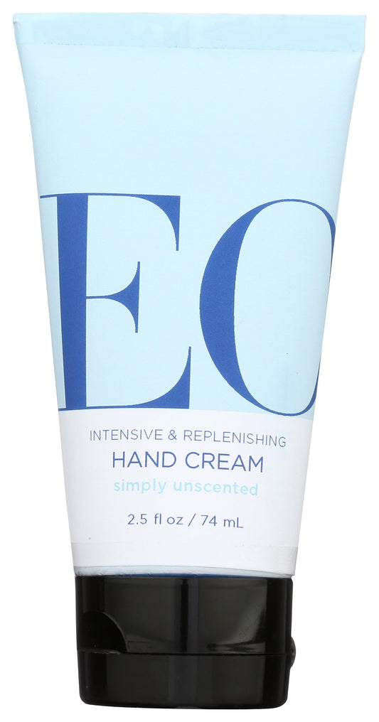 EO unscented hand cream front tube showing compact travel-friendly packaging and brand