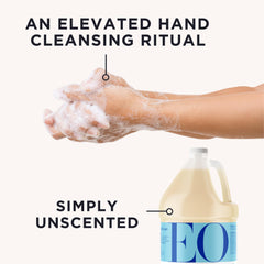 Everyone EO pour into dispenser demonstrating easy refill and less waste