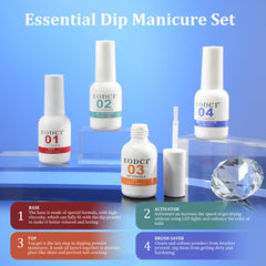 eodci application in progress hand dipping for lamp-free salon finish