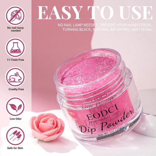 eodci close-up powder texture displaying fine glitter for smooth application