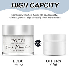 eodci jar next to a coin showing 1oz scale for multiple manicures benefit
