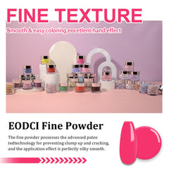 eodci close-up powder texture highlighting fine grains for smooth even coverage
