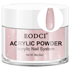 eodci jar front view showing glitter pink powder and clear labeling, durable supply