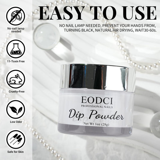eodci white powder close-up texture highlighting fine particles for smooth coverage