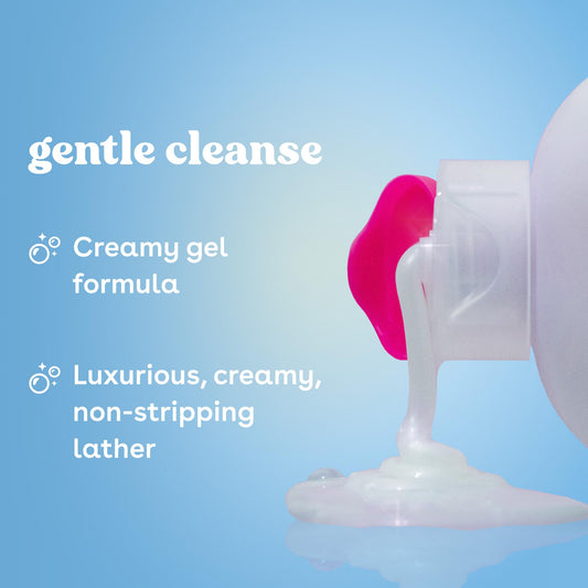 eos Cashmere Body Wash pump and label clear branding benefits