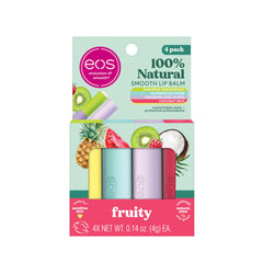 eos 4-pack front packaging showing all four flavors and travel convenience