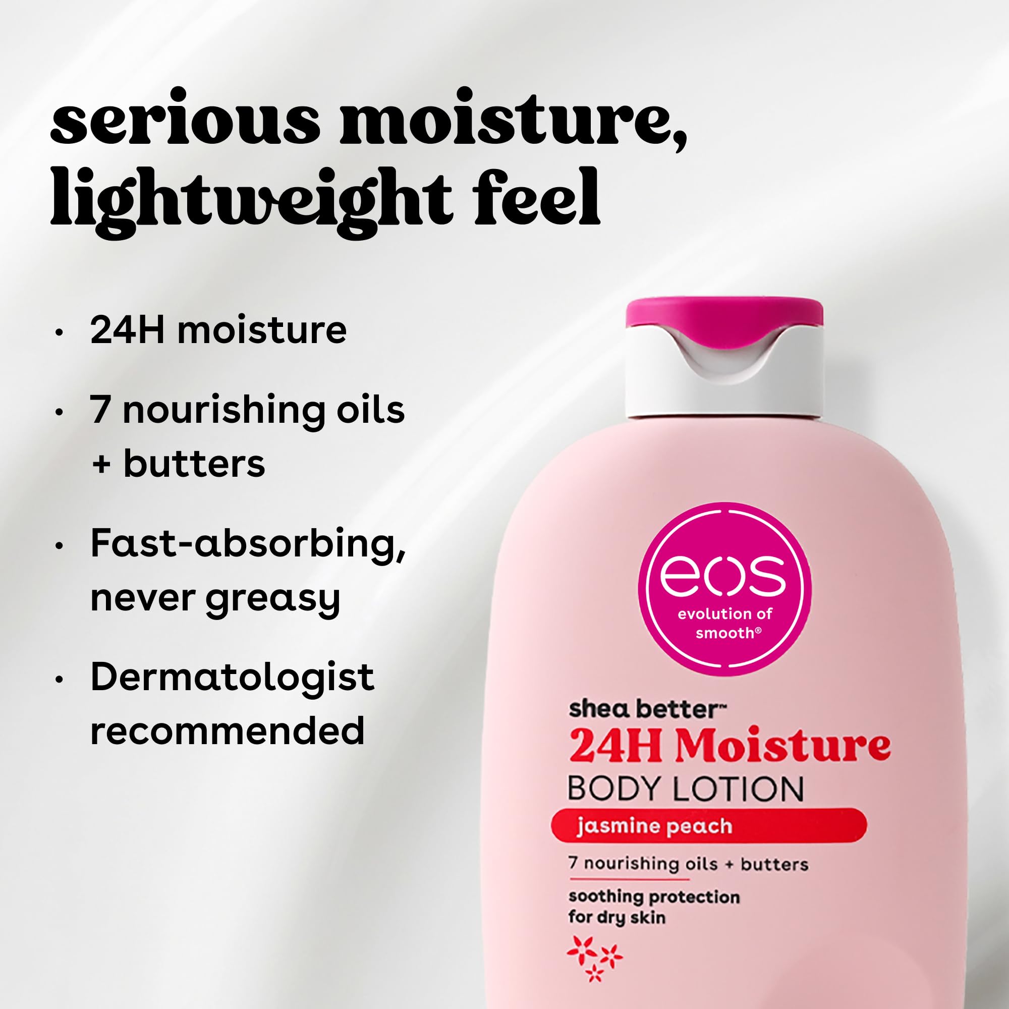 eos close-up lotion texture swirl demonstrating fast absorption benefit
