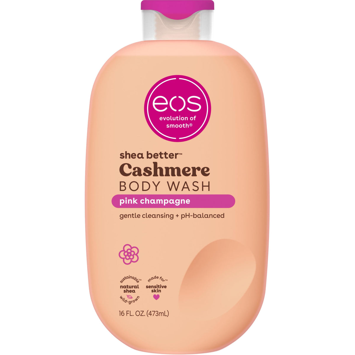 eos Pink Champagne front bottle showing label and color for easy identification and gifting