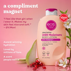 eos lotion texture close-up revealing fast-absorbing feel