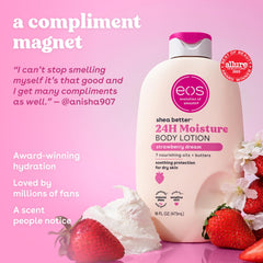 eos pump dispensing lotion illustrating easy, mess-free application