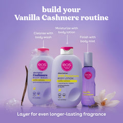 eos being applied in shower showing gentle cleansing and comfort