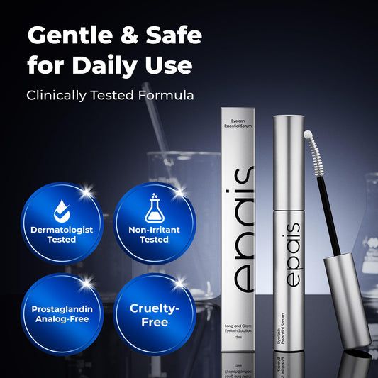 EPAIS dual-brush applicator closeup for precise root and lash coating benefit