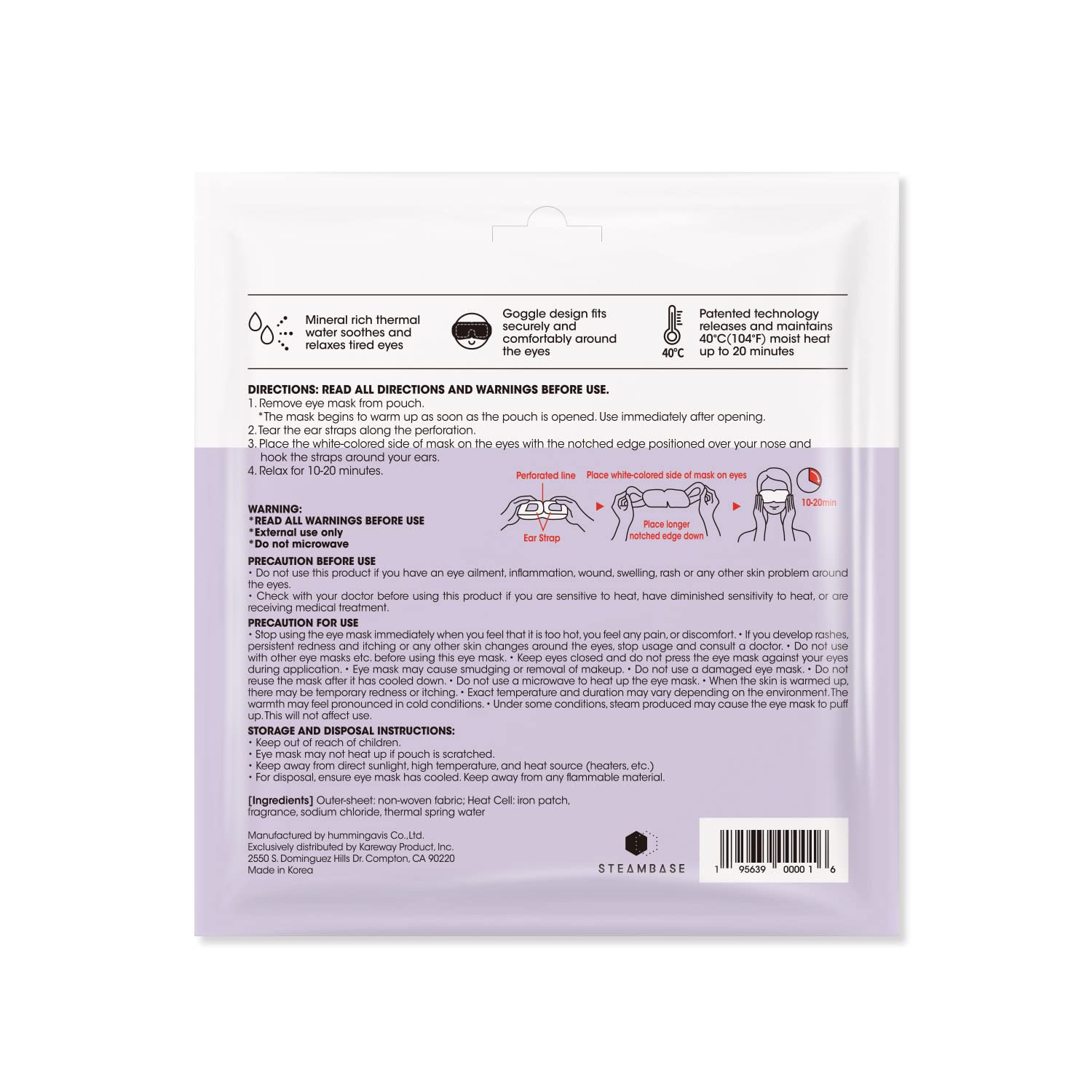 Epielle mask worn over eyes demonstrating secure goggle fit and relaxation