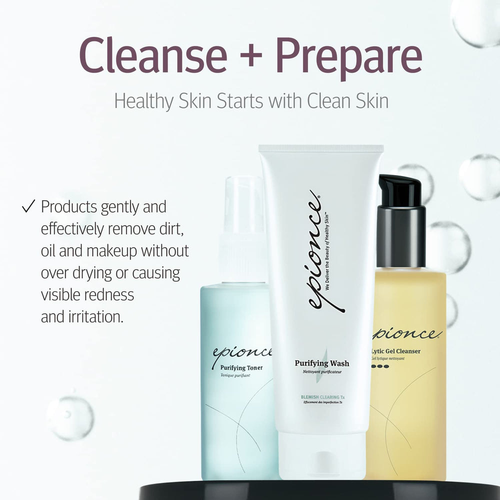 Epionce bottle label close-up showing ingredient clarity and trust