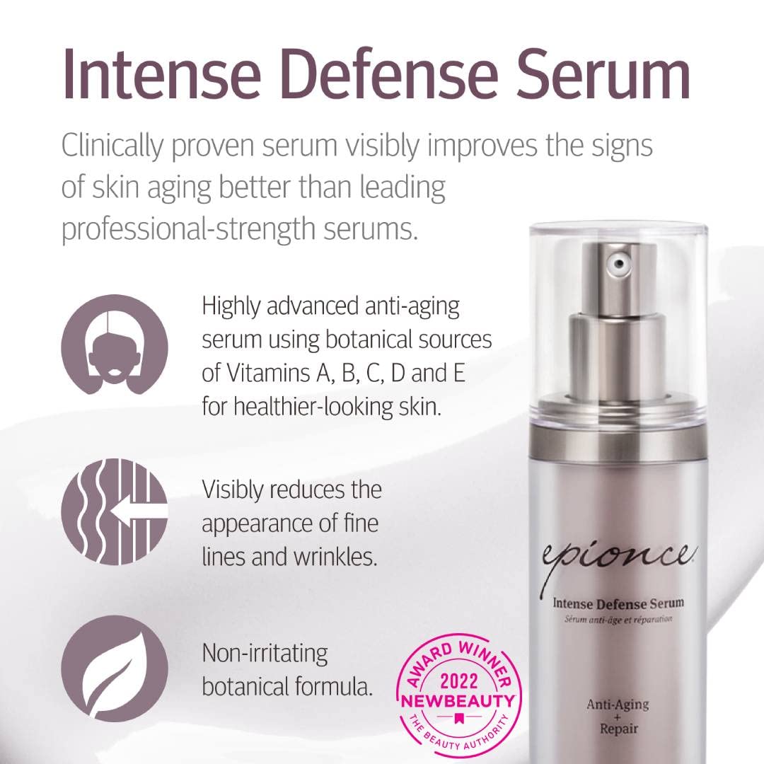 Epionce dropper close-up dispensing serum emphasizing precision and potency