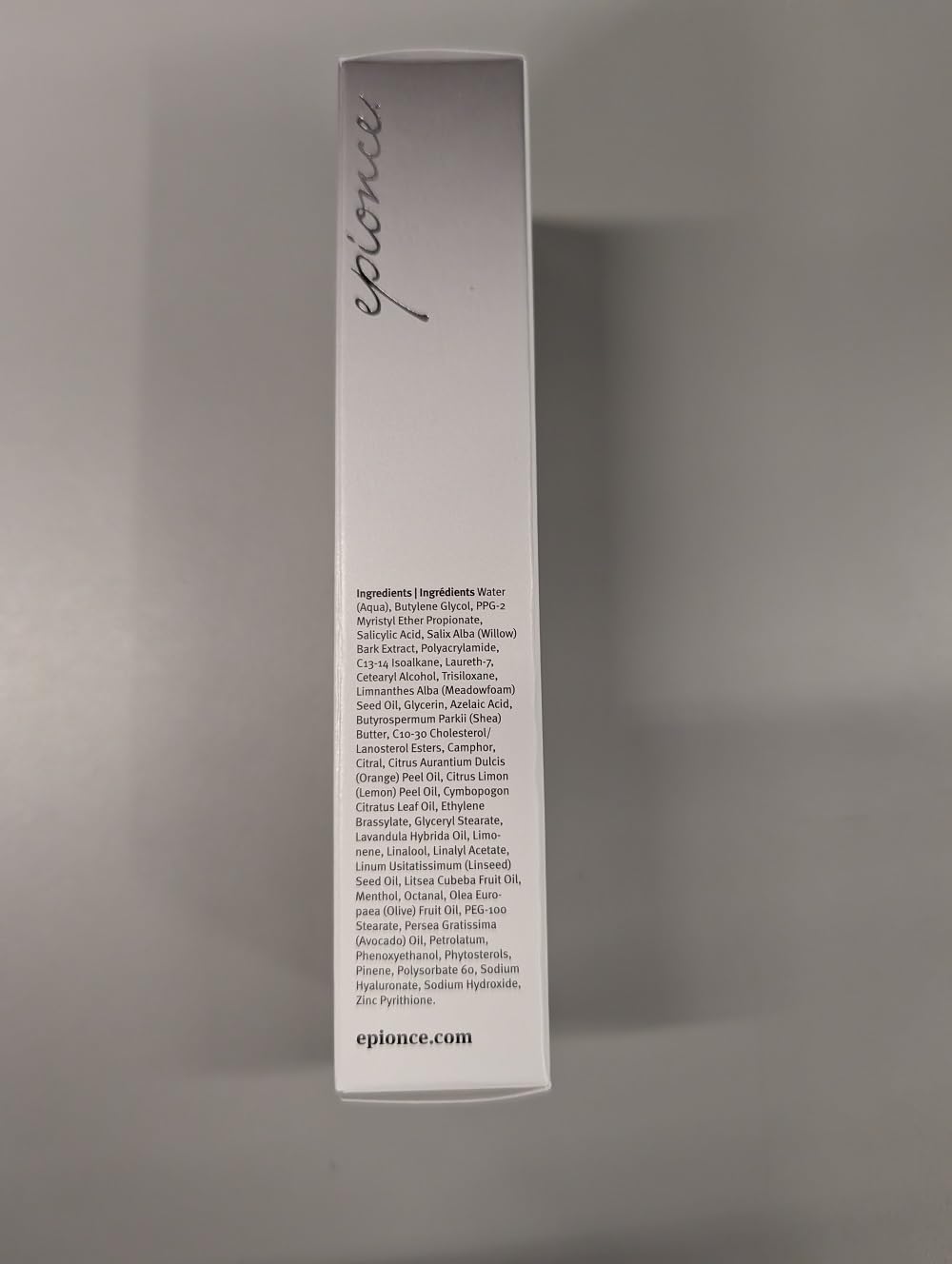Epionce Lytic Tx being applied along jawline to target blemish-prone areas