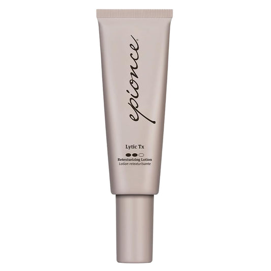 Epionce Lytic Tx front packaging shows clean clinical design and benefits