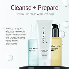 Epionce removing mascara to show makeup removal power and comfort