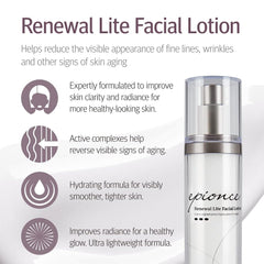 Close-up of Epionce Renewal Lite lotion texture highlighting lightweight hydration