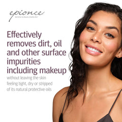 Epionce cleanser next to coin for size comparison and travel convenience