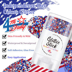 Eqimznv star-shaped glitter detail emphasizing bold patriotic sparkle