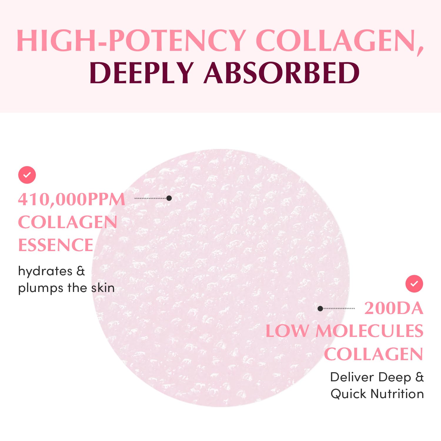 EQQUALBERRY collagen gel drip detail highlighting concentrated hydration