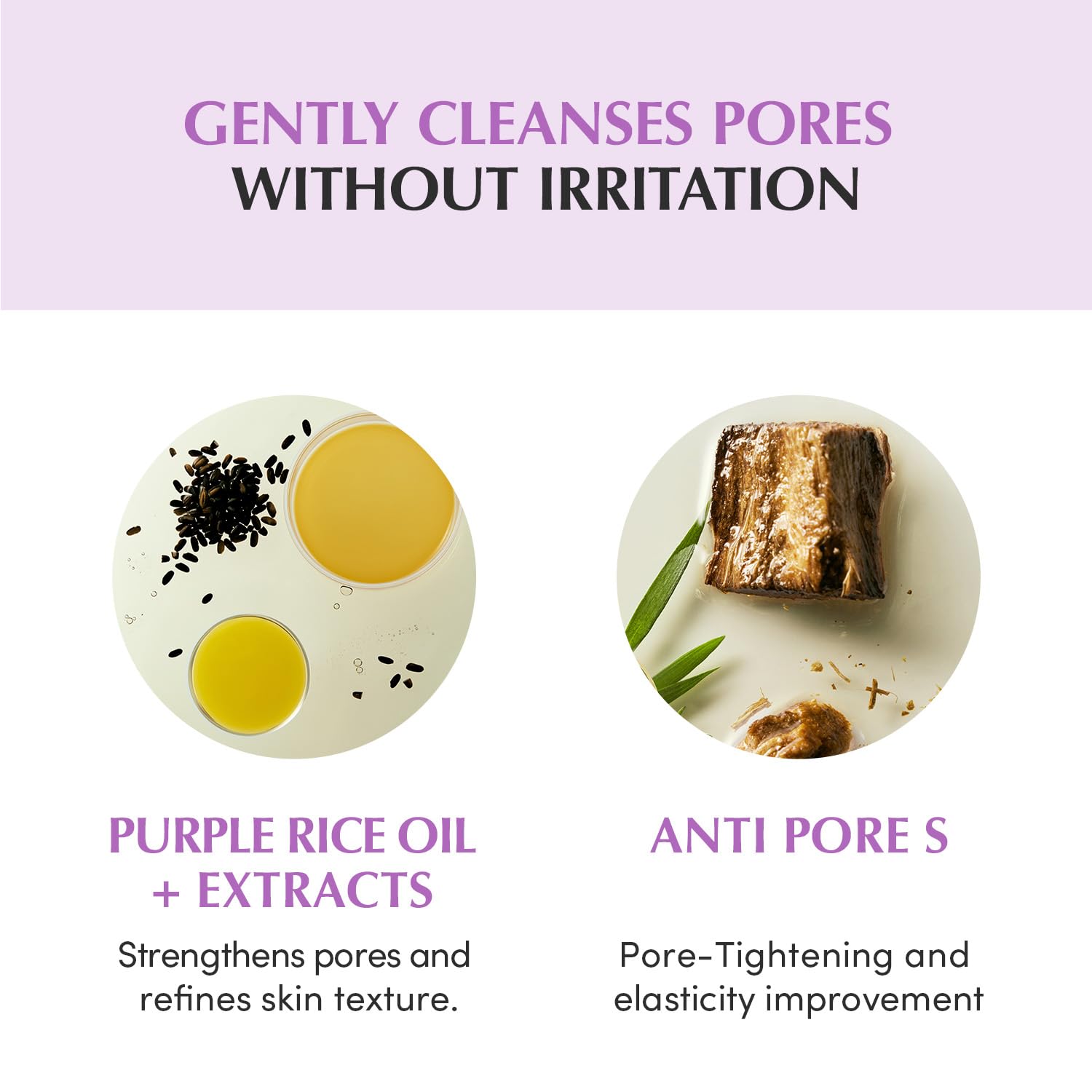 EQQUALBERRY emulsifying oil with water showing easy rinseability benefit