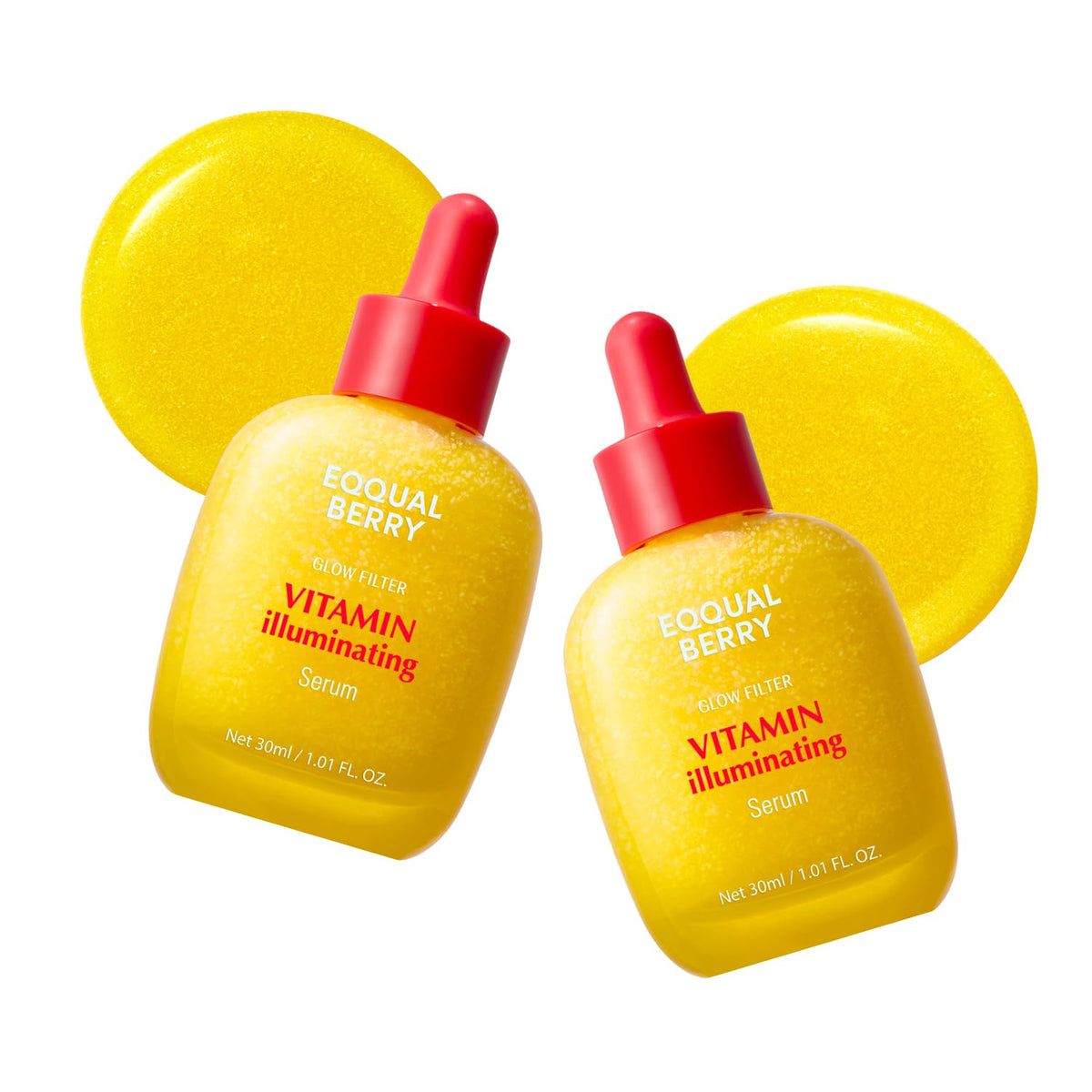 EQQUALBERRY front packaging shows double pack and labels for brightening