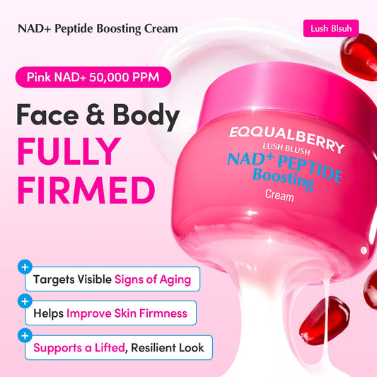 EQQUALBERRY cream texture closeup revealing smooth, hydrating formula for improved absorption