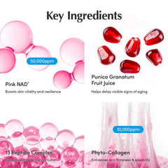 EQQUALBERRY jar label closeup showing product details and peptide complex benefits
