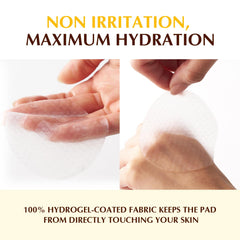 EQQUALBERRY pad saturated with serum to show nourishing gel delivery
