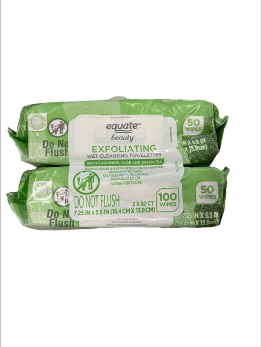 Equate front packaging twin pack showing resealable lid and count benefit