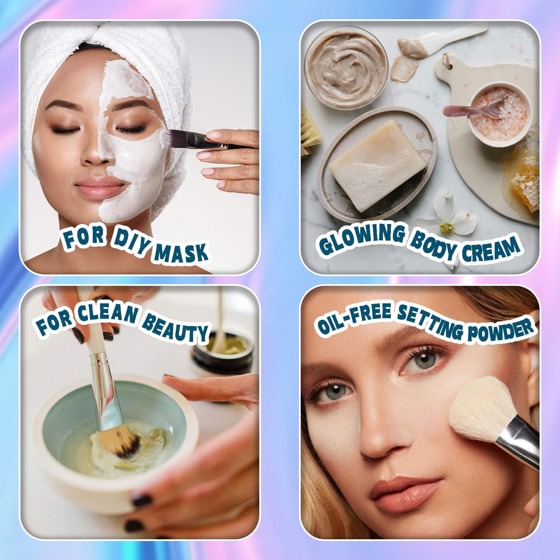 EquSym pearl powder mixed in bowl for DIY face mask prep
