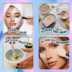 EquSym pearl powder mixed in bowl for DIY face mask prep