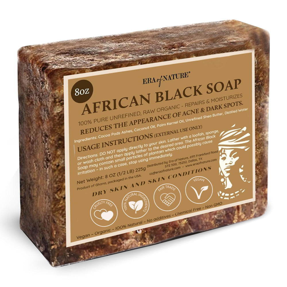 era of nature front block packaging showing authentic Ghana origin and natural benefit