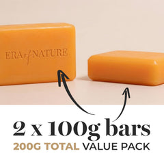 era of nature two 100g bars shown for scale and generous supply