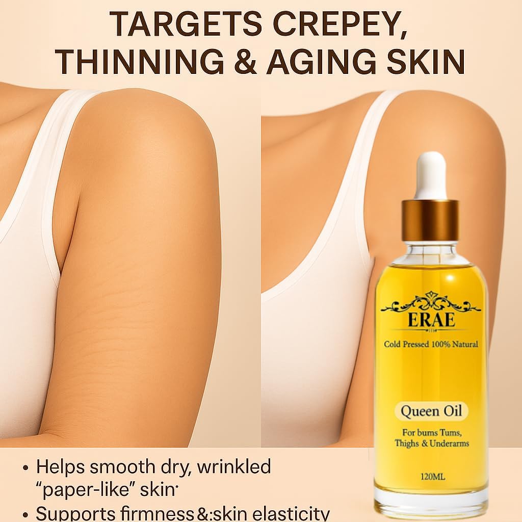 ERAE 120ml bottle next to a hand for clear size and portability benefit