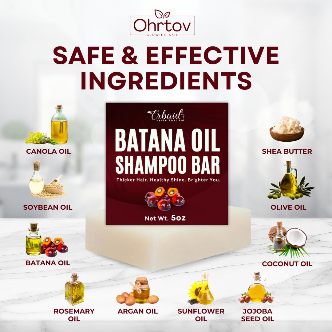 Erbaid Batana bar staged in bathroom setting suggesting easy daily use