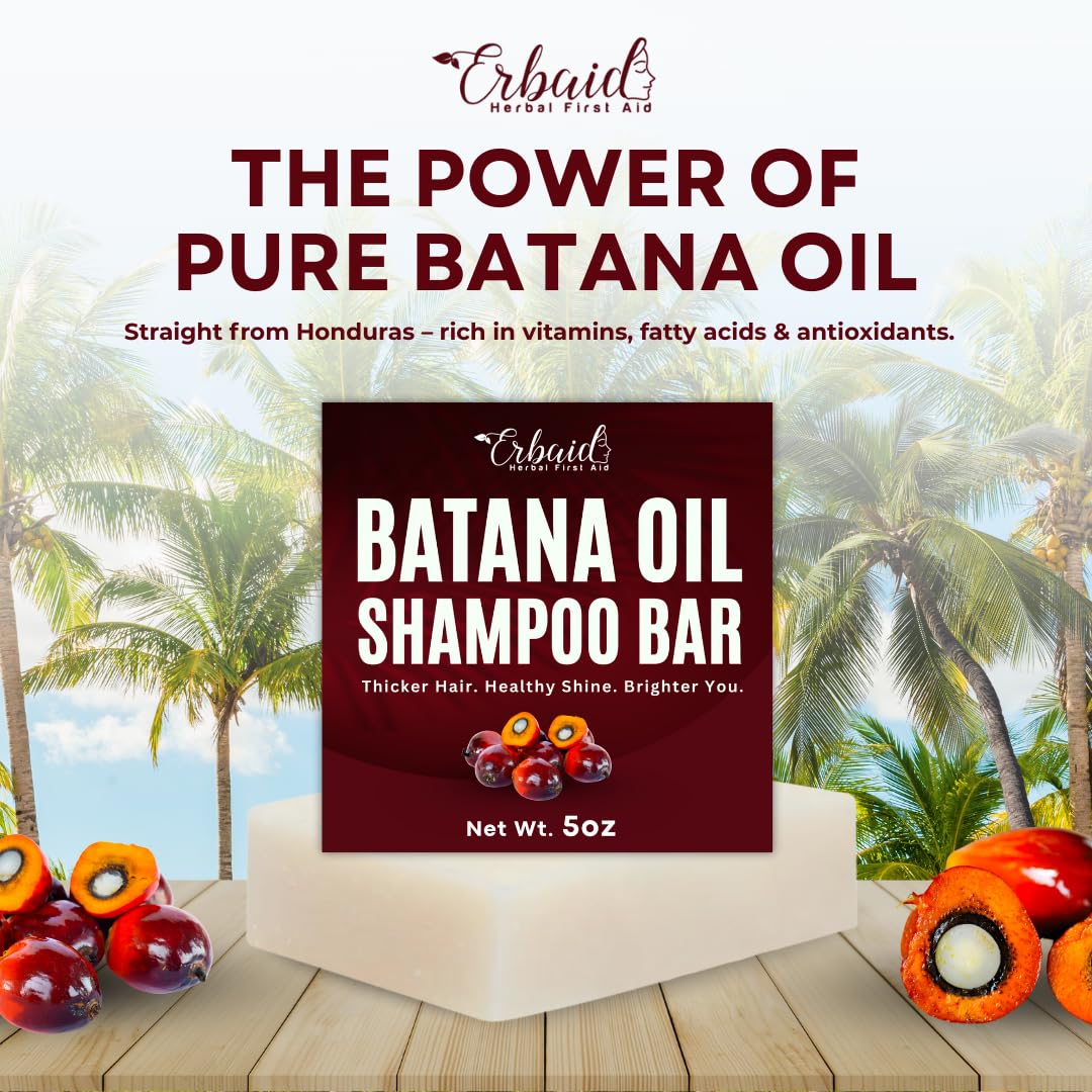 Erbaid Batana bar close-up texture highlighting rich conditioning qualities