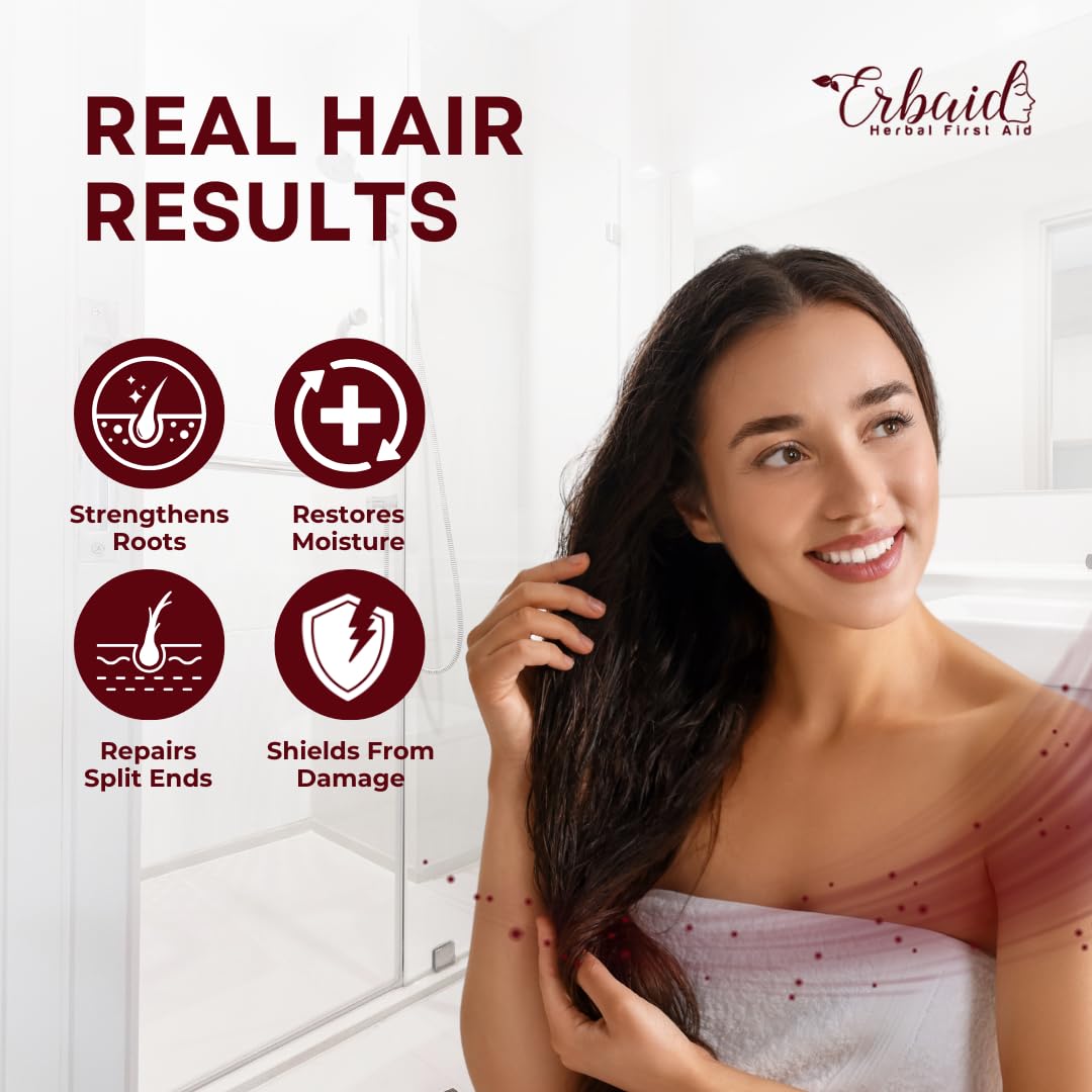 Erbaid Batana bar beside botanical ingredients conveying nourishing benefits