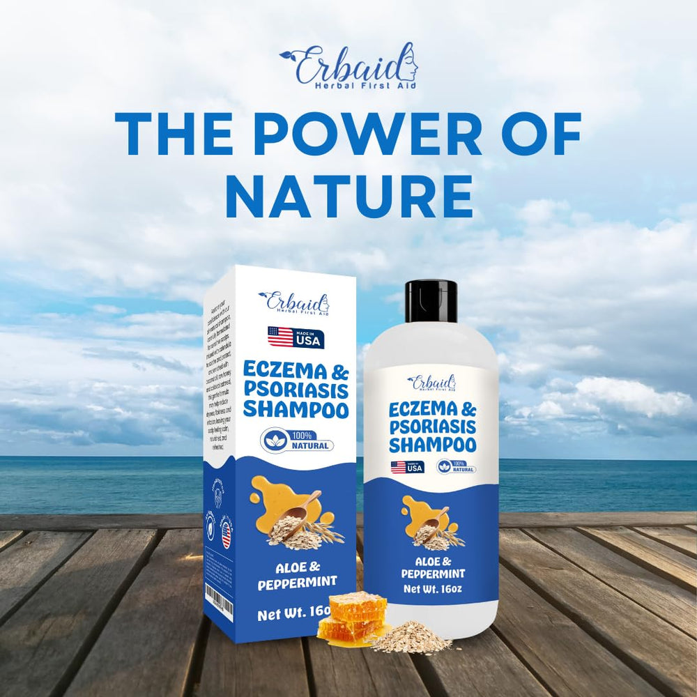 Erbaid bottle on bathroom shelf lifestyle scene promoting daily routine comfort